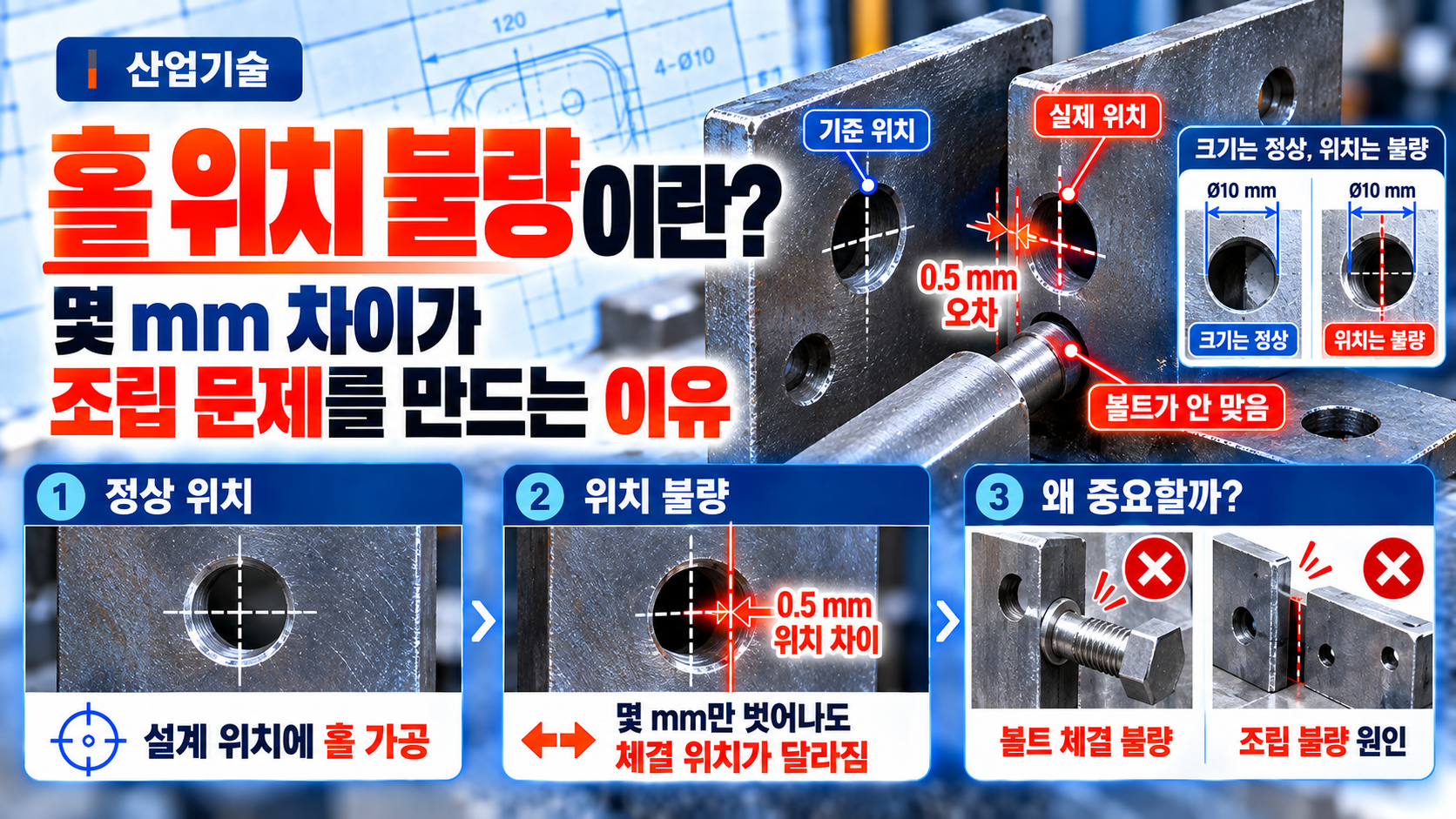 홀 위치 불량이란